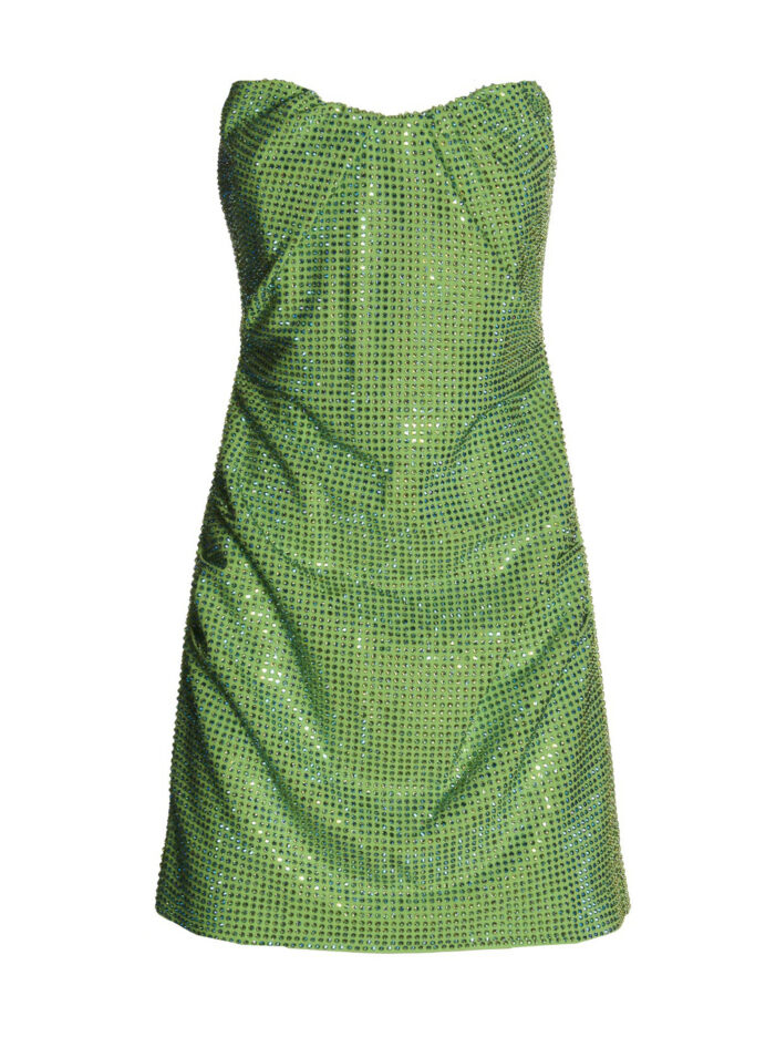 'Strapless Diamante' short dress ROLAND MOURET Green