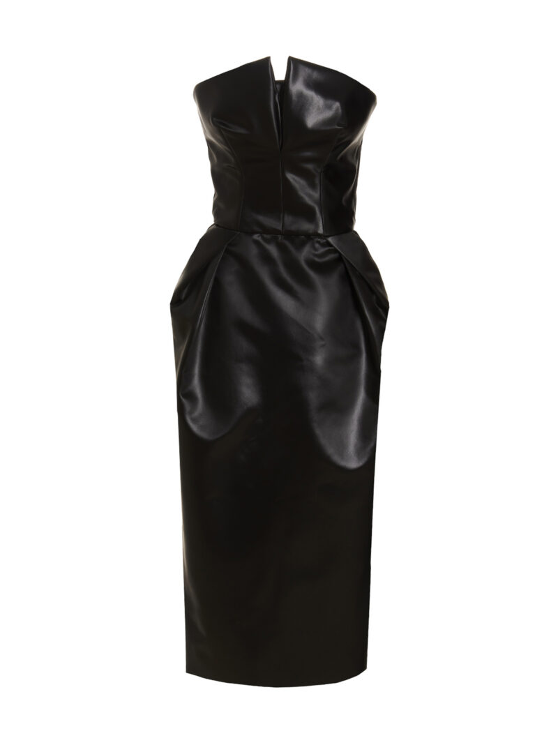 Silky satin dress MAISON MARGIELA Black