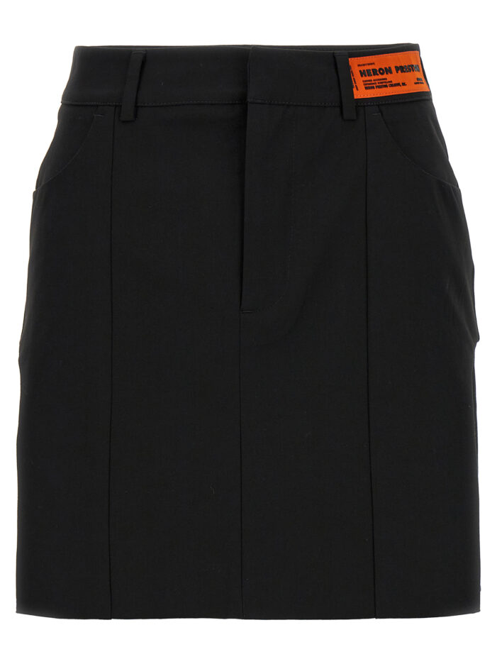 'Gabardine Cut Out’ skirt HERON PRESTON Black