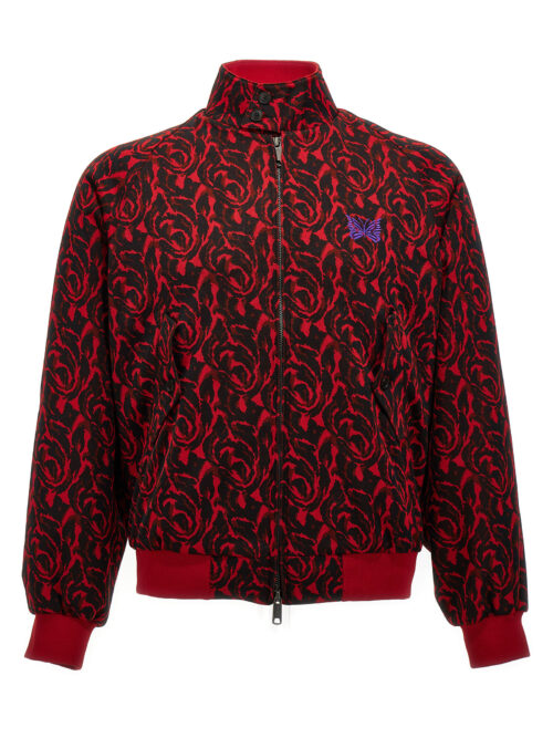 'Jacquard needles' bomber jacket BARACUTA Red