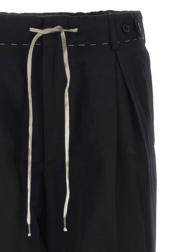 Drawstring pants with darts Woman MAISON MARGIELA Black