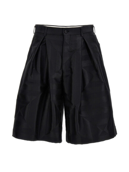 Double pin tuck bermuda shorts COMME DES GARÇONS HOMME PLUS Black