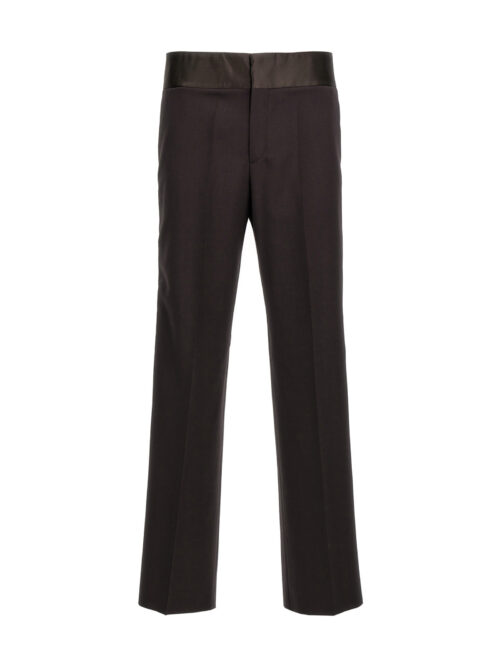 Valentino wool silk band pants VALENTINO GARAVANI Brown