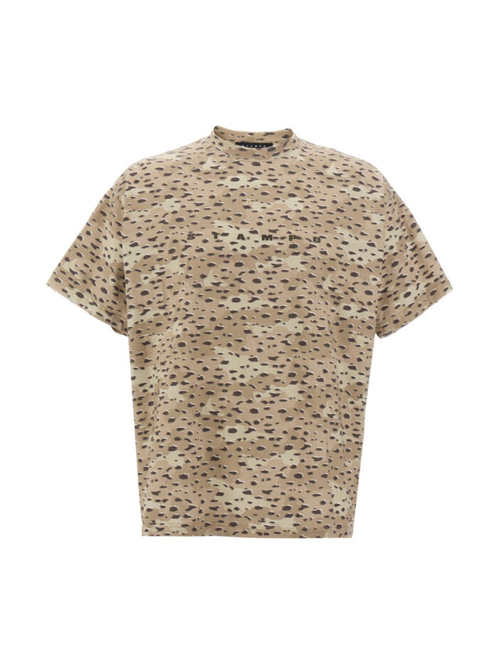 T-shirt 'Camo leopard' STAMPD Beige