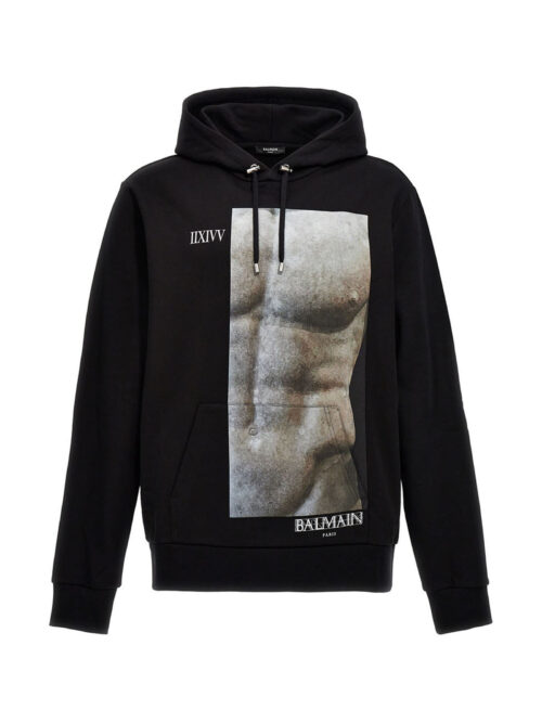 Printed hoodie BALMAIN Black