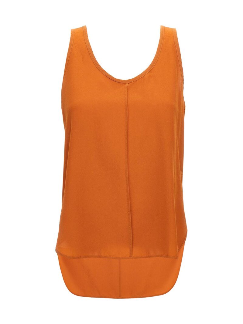 Silk tank top NUDE Orange