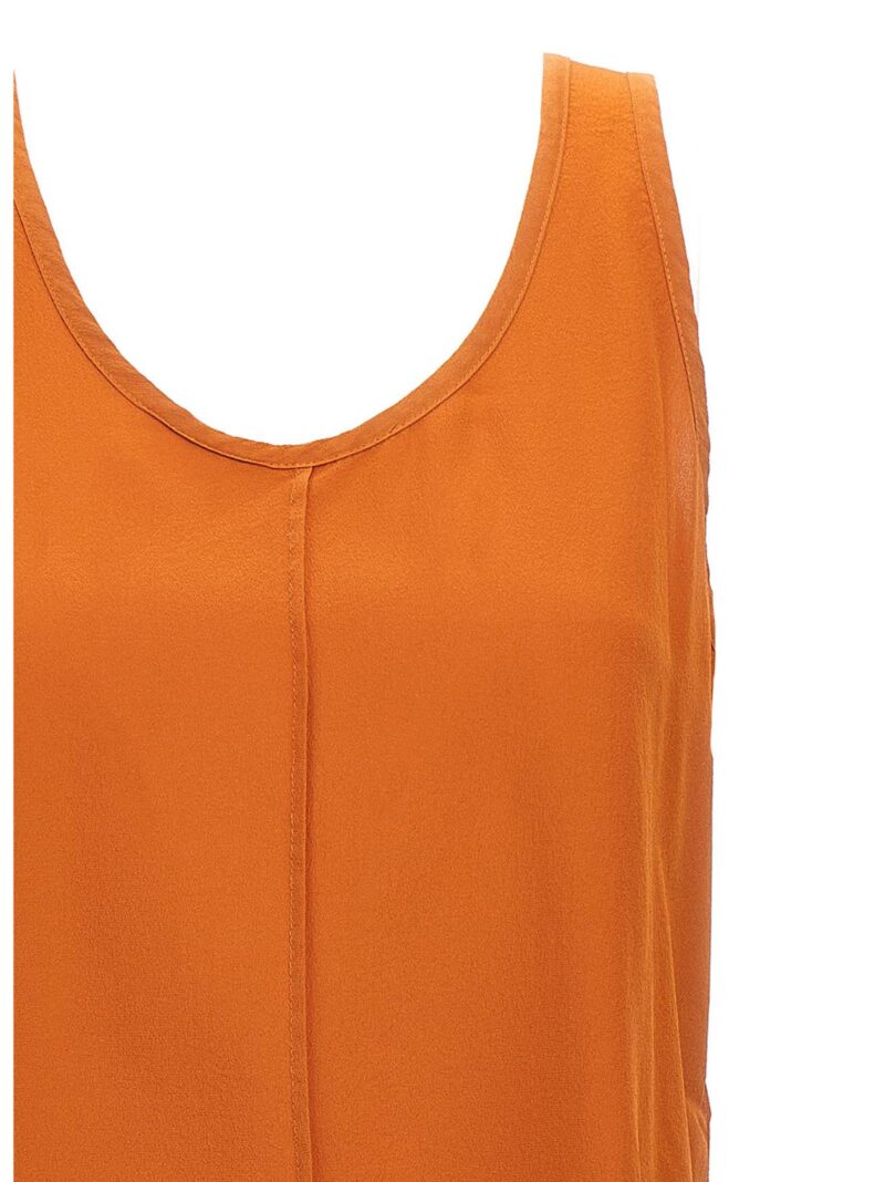 Silk tank top Woman NUDE Orange