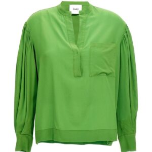 Silk bloshirt NUDE Green