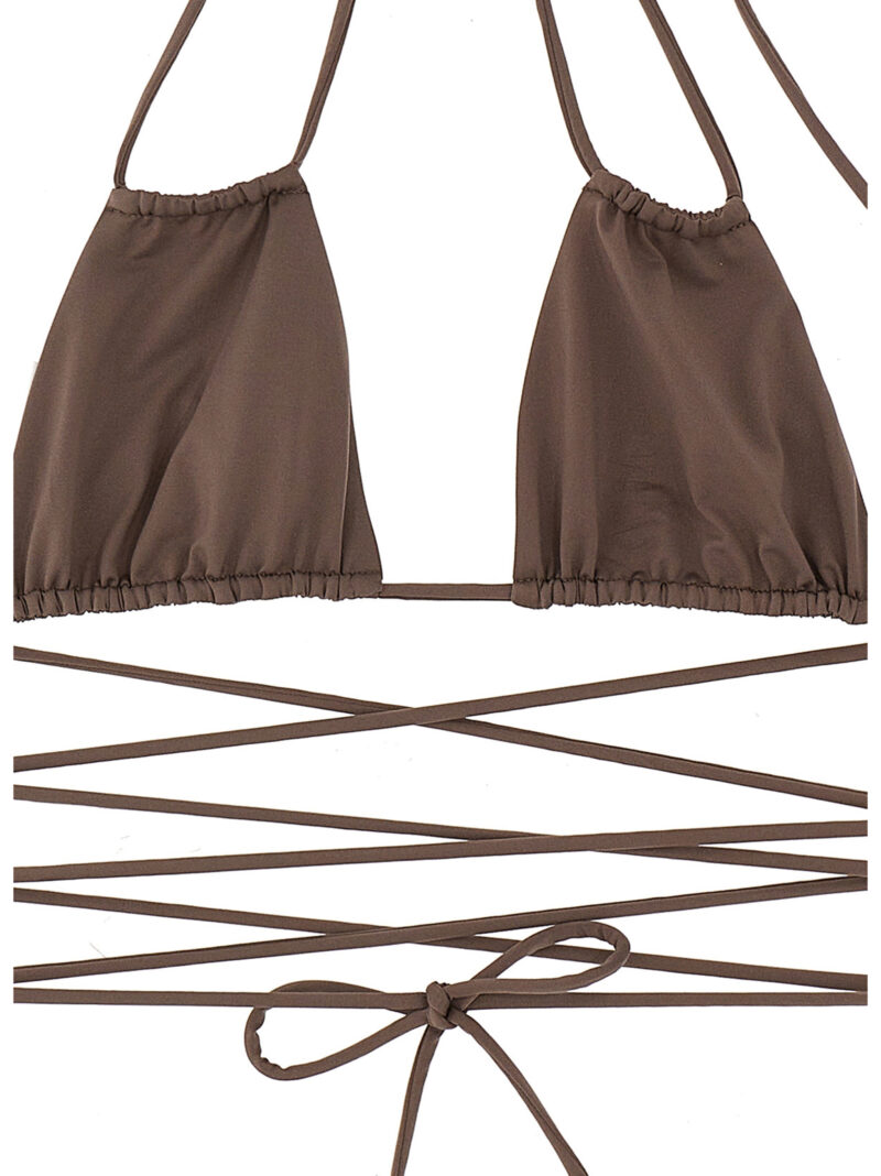 Lacing bikini top Woman SAINT LAURENT Gray