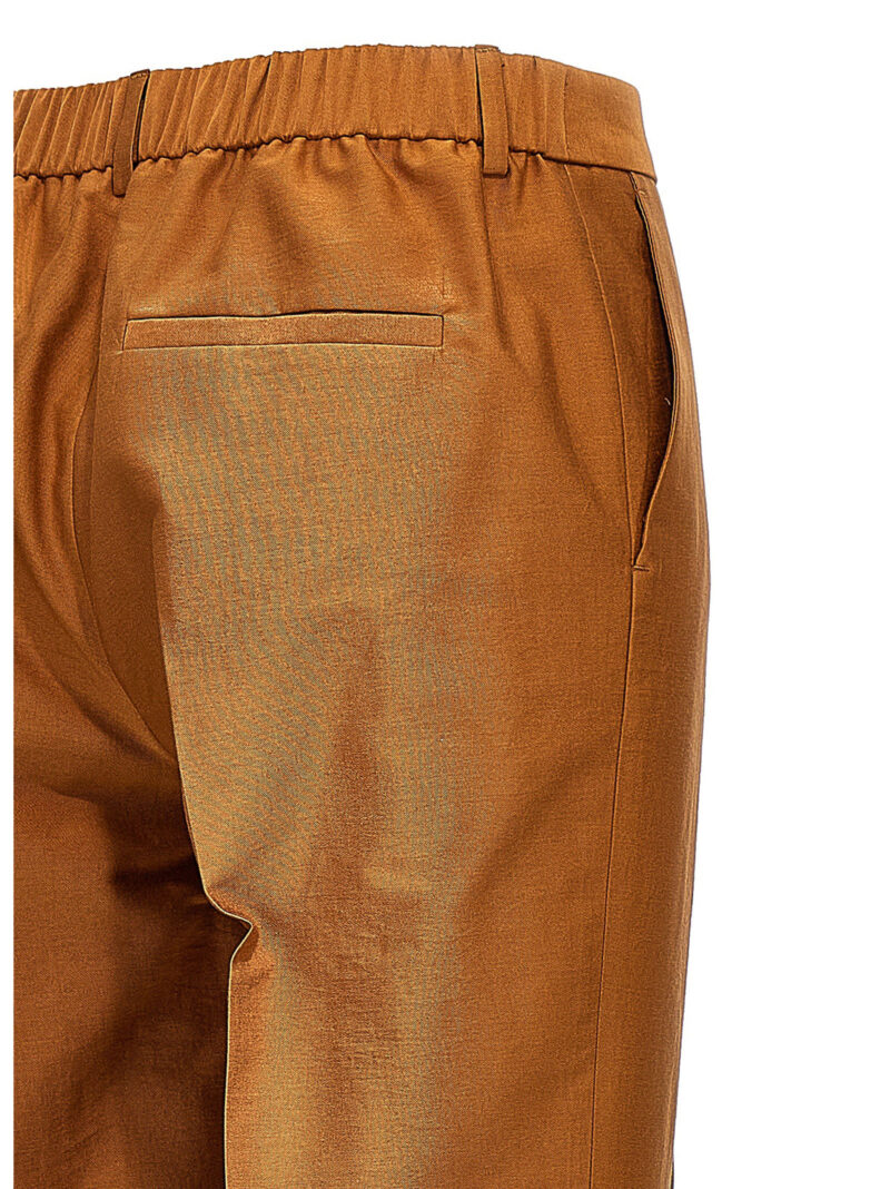 Half elastic pants 91% cotton 9% polyamide ALBERTO BIANI Brown