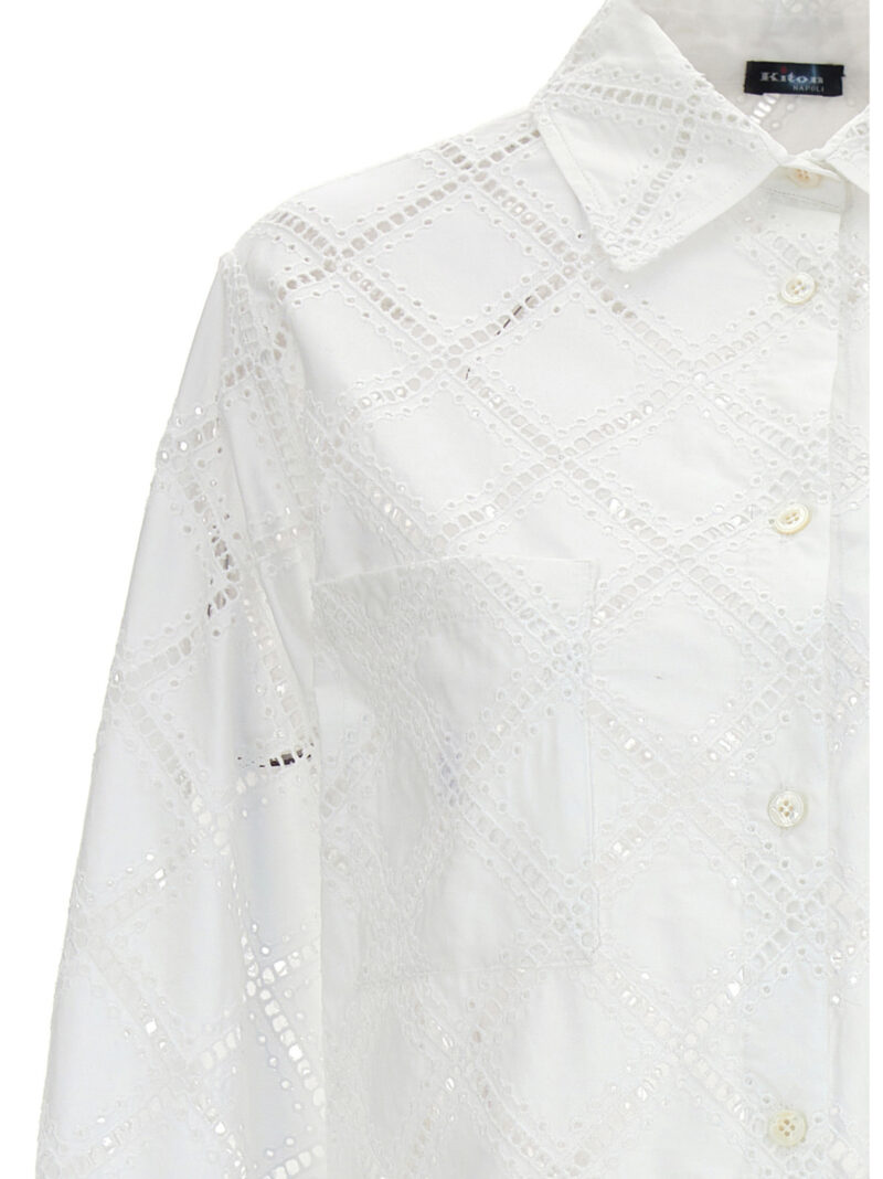 Camicia cotone traforato Woman KITON White