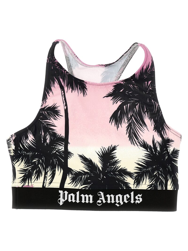 'Pink Sunset Logo' sporty top' PALM ANGELS Multicolor