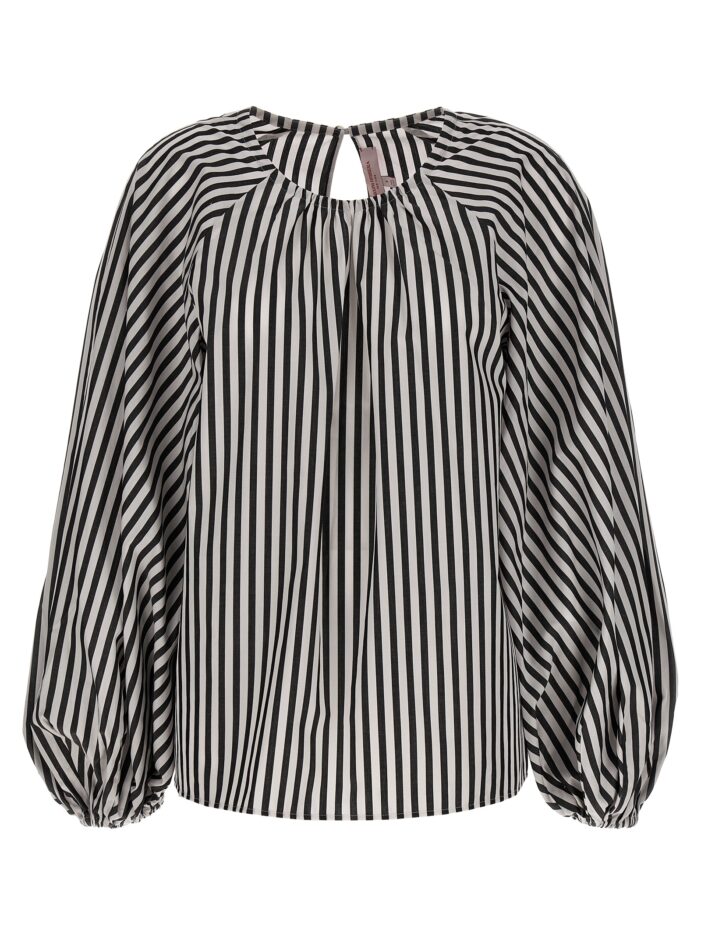 Striped bloshirt CAROLINA HERRERA White/Black