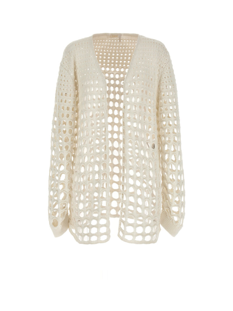 Macramé cardigan CHLOÉ White