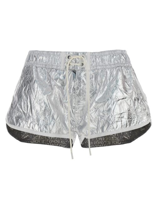 Laminated shorts TOM FORD Silver