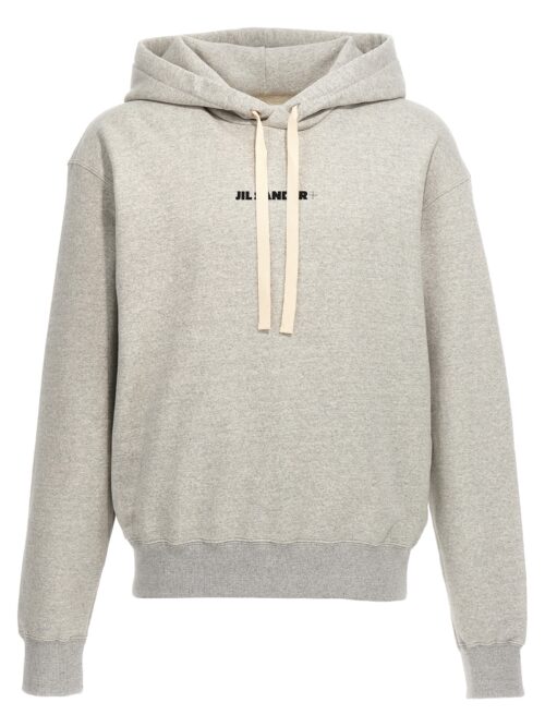 Logo print hoodie JIL SANDER Gray