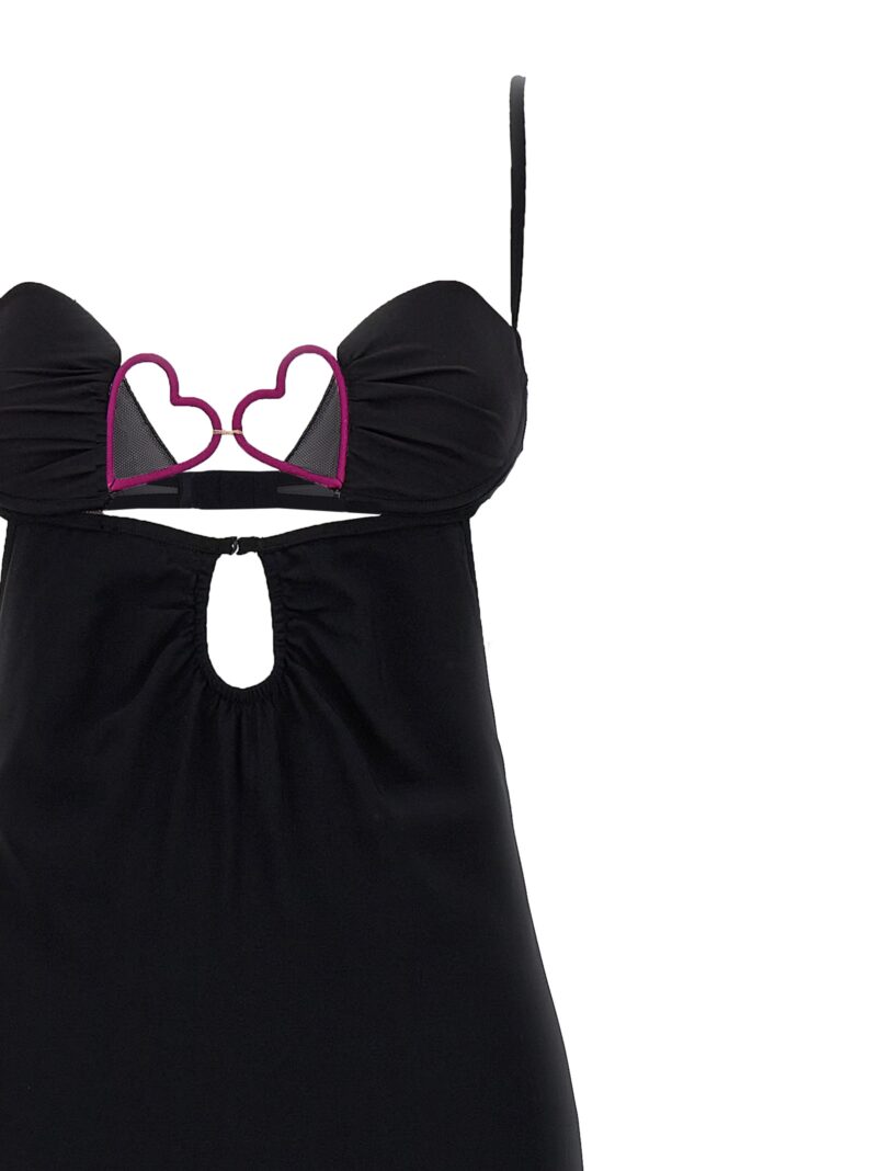 'Heart Bra' long dress Woman NENSI DOJAKA Black