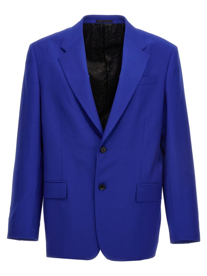 Single-breasted blazer jacket VERSACE Blue