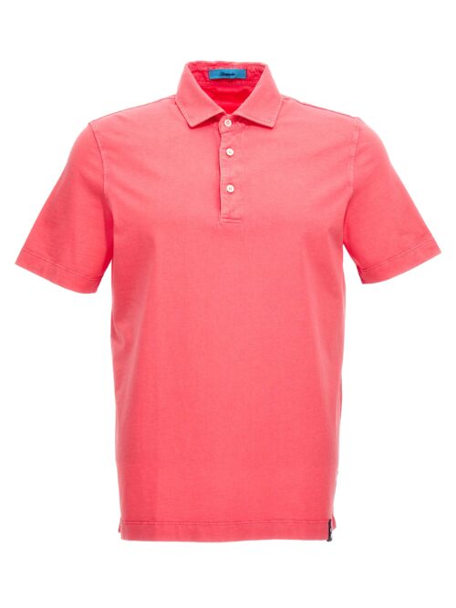 Light cotton polo shirt. DRUMOHR Fuchsia