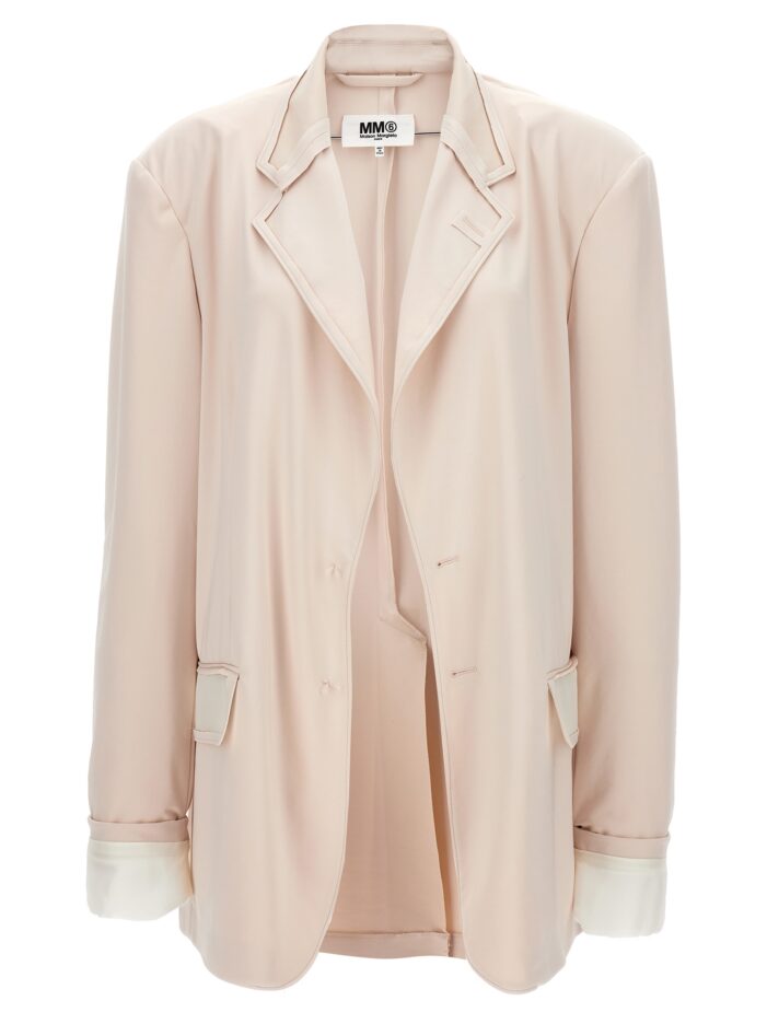 Jersey single breast blazer jacket MM6 MAISON MARGIELA Pink