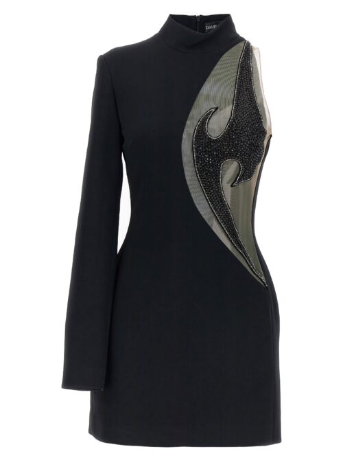 Bead embroidery dress DAVID KOMA Black