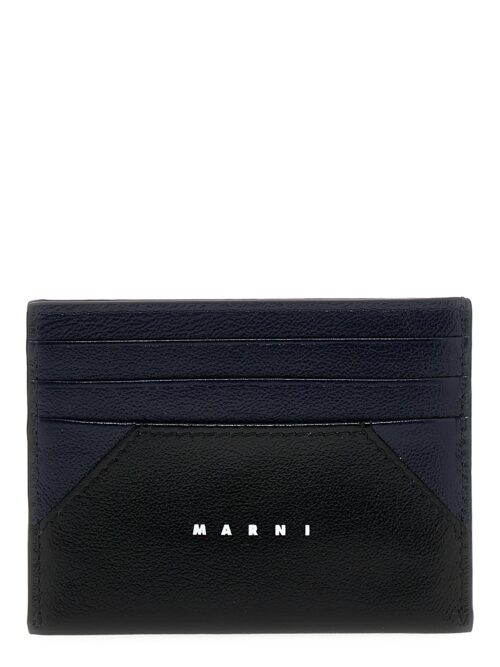 Logo leather card holder MARNI Multicolor