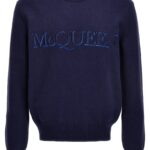 Logo embroidered sweater ALEXANDER MCQUEEN Blue