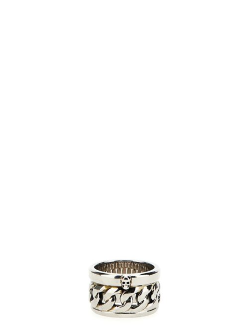 Dynamic Skull ring ALEXANDER MCQUEEN Silver