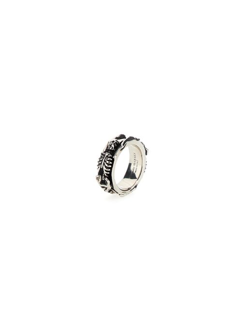 'Dancing skeleton' ring ALEXANDER MCQUEEN Silver