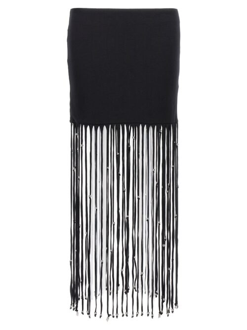 Sunday capsule beads fringed skirt ROTATE BIRGER CHRISTENSEN Black