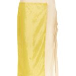 Sequin long skirt A.W.A.K.E. MODE Yellow