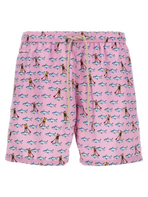 Lighting swimming trunks MC2 SAINT BARTH Pink