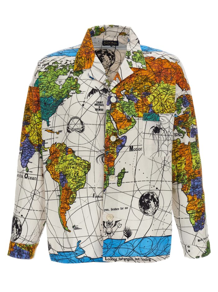 World Map shirt SAINT MXXXXXX Multicolor
