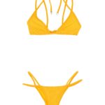 Ribbed bikini THE ATTICO Yellow