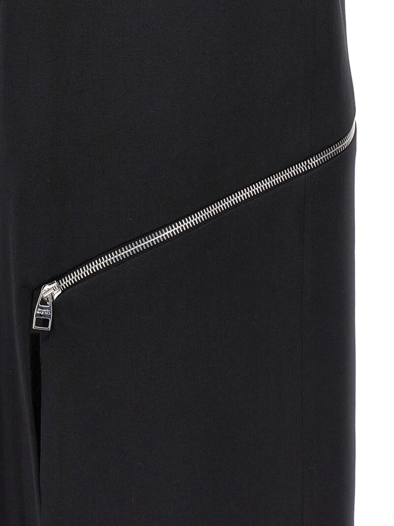 Zip wool midi dress  ALEXANDER MCQUEEN Black