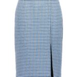 Check longuette skirt MARNI Light Blue