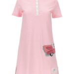 Patch polo dress THOM BROWNE Pink