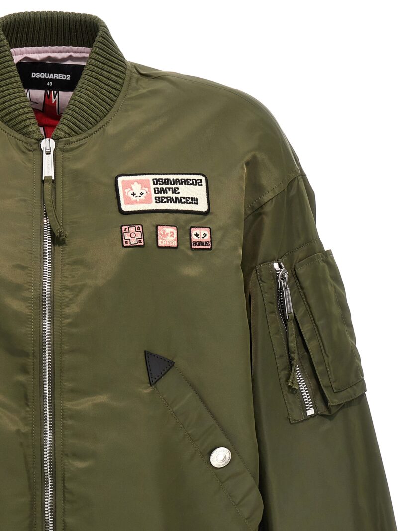 Classic bomber jacket Woman DSQUARED2 Green