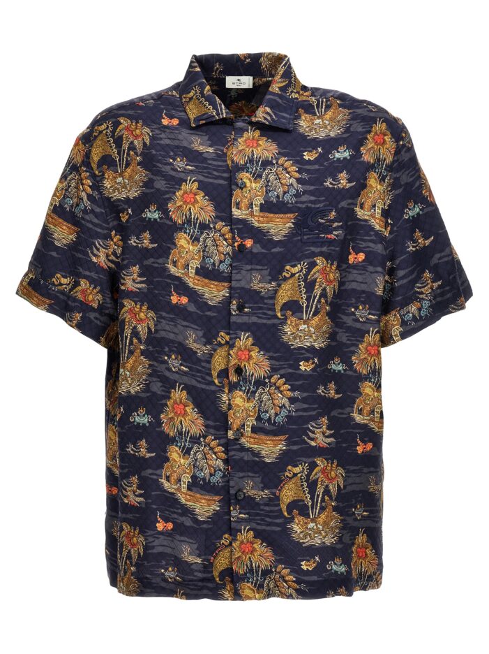 Embroidered logo print shirt ETRO Multicolor