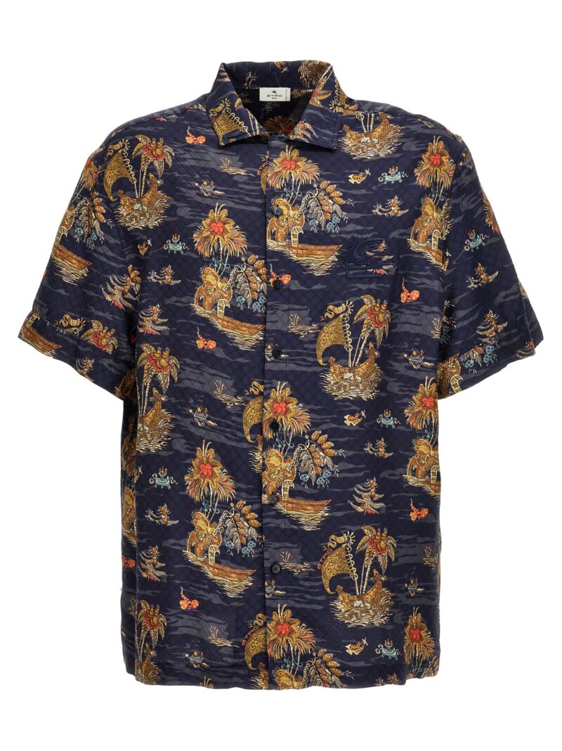 Embroidered logo print shirt ETRO Multicolor