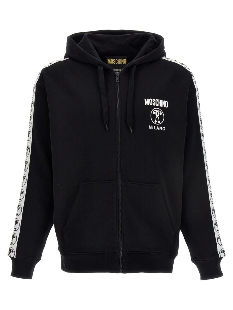 Double Question Mark hoodie MOSCHINO White/Black