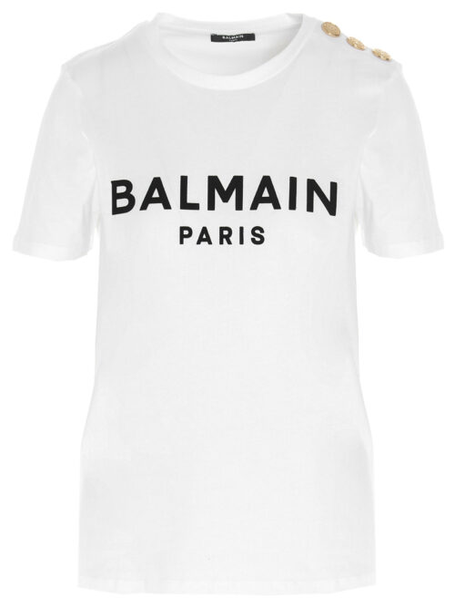 Logo print T-shirt BALMAIN White/Black