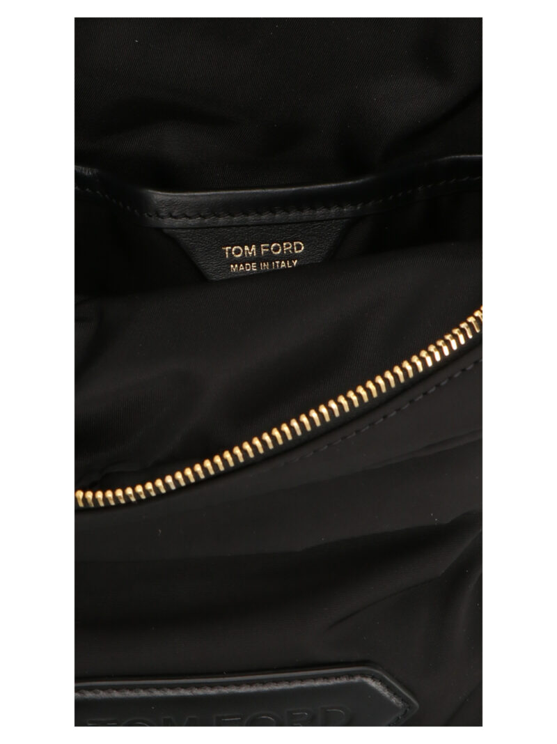 Logo nylon crossbody bag W 16 x H 22 x D 8.5 cm TOM FORD Black