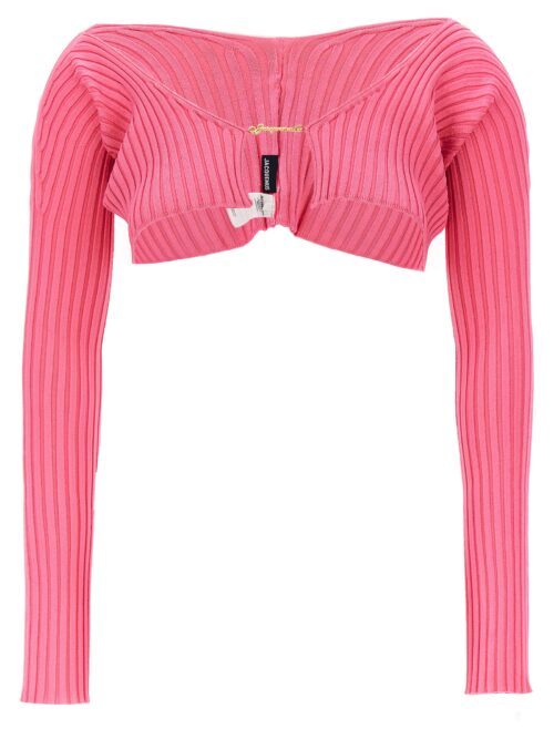 'Le Maille Pralu' cropped cardigan JACQUEMUS Fuchsia