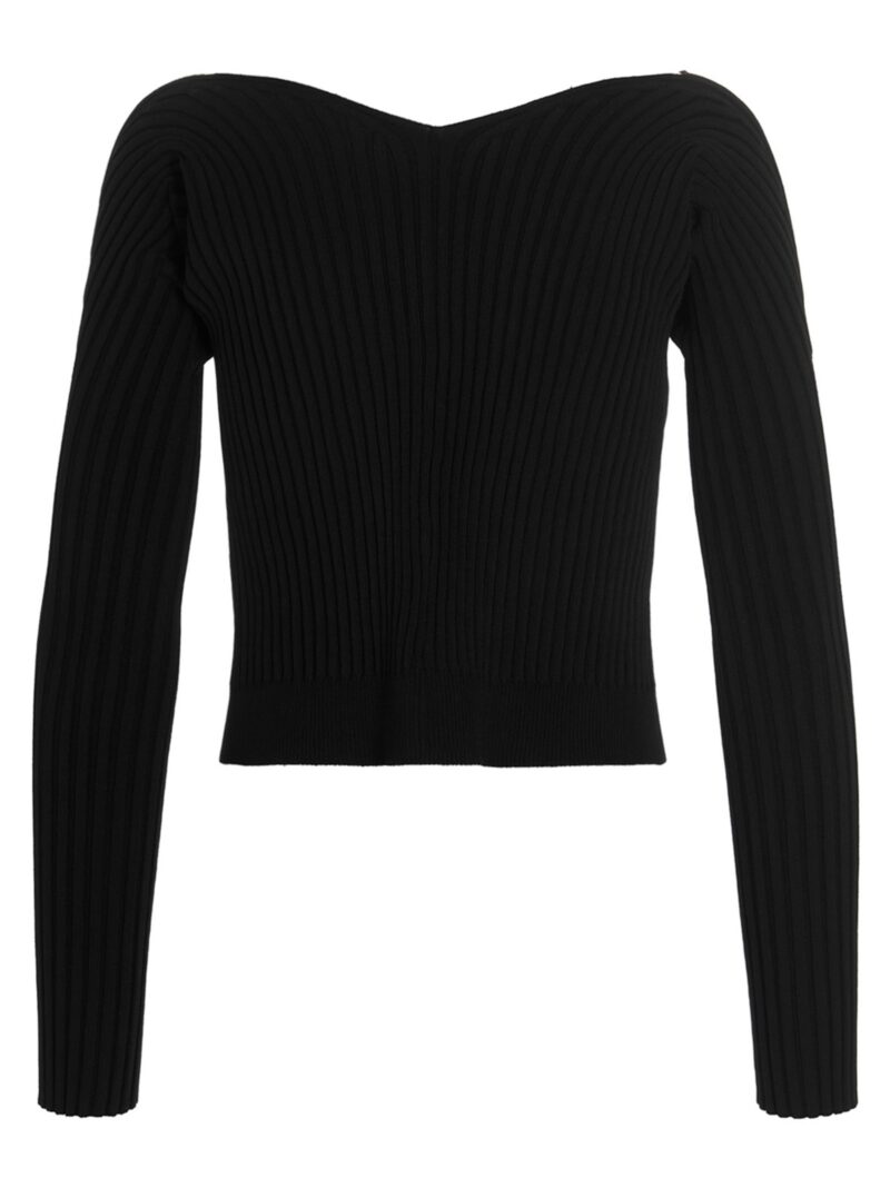 'Le Maille Pralu Longue' cardigan 22H223KN5002190BLACK JACQUEMUS Black