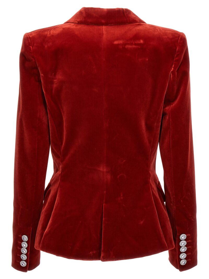 Double breast velvet blazer jacket 233JA1703CINNABARRED ALEXANDRE VAUTHIER Red