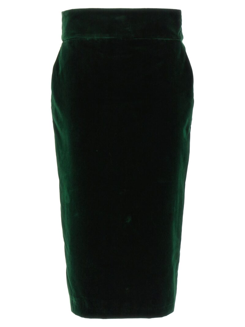 Velvet midi skirt ALEXANDRE VAUTHIER Green