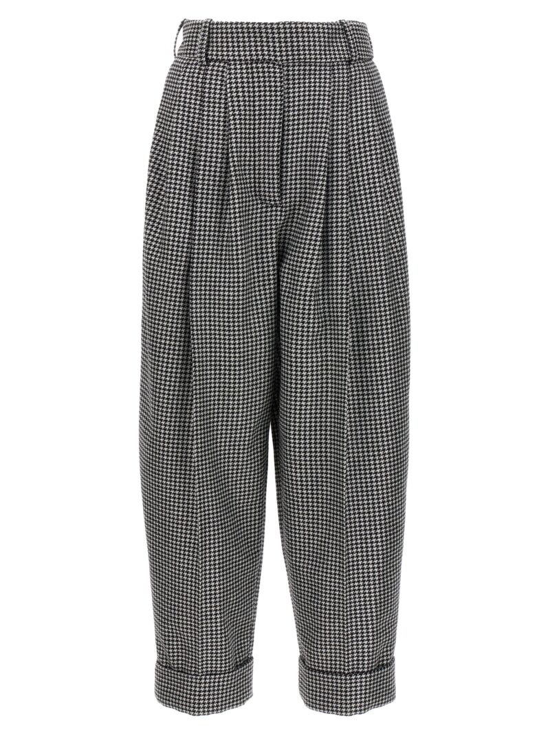 Metal houndstooth trousers ALEXANDRE VAUTHIER White/Black