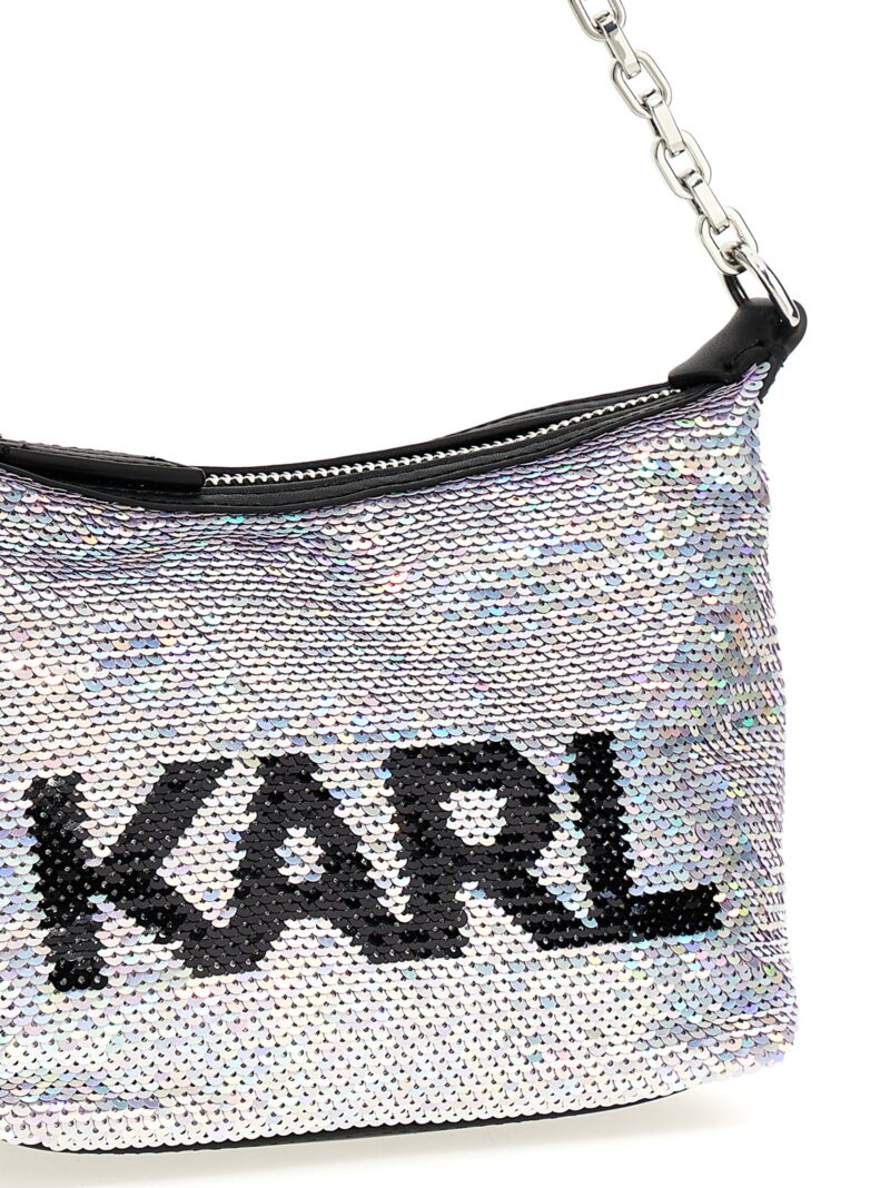 'K/Evening' mini shoulder bag Woman KARL LAGERFELD Silver