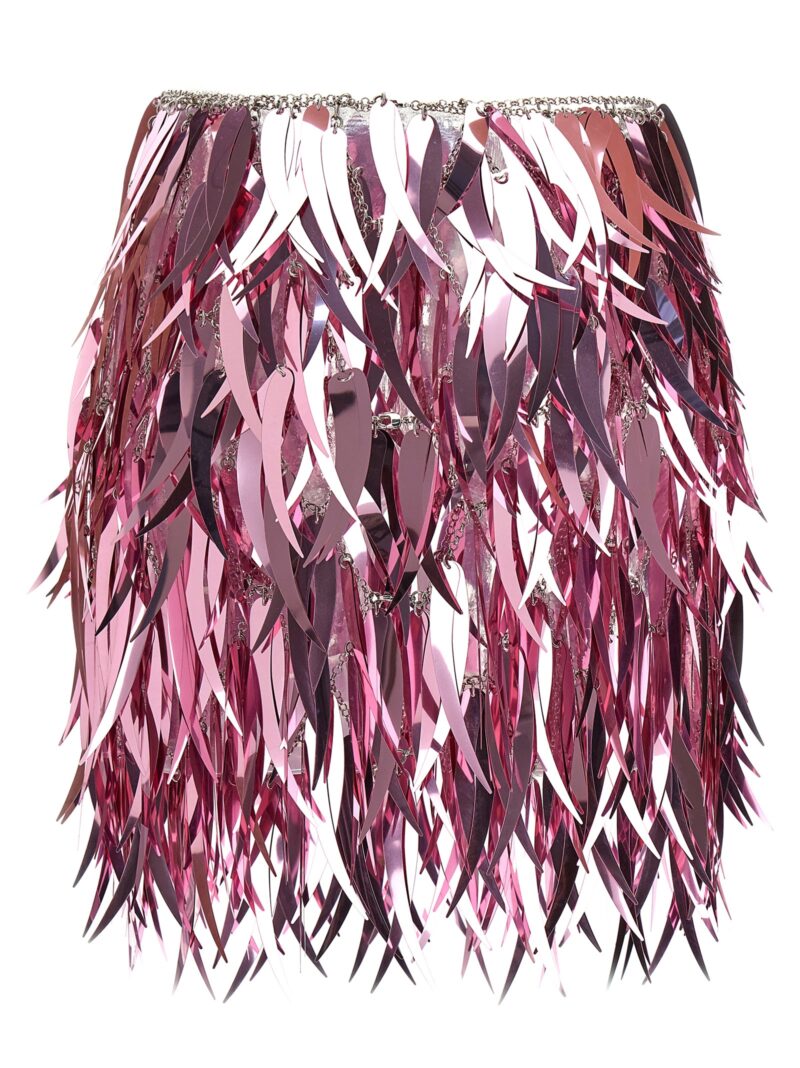 Metallic feather skirt 23HIJU473PS0434P684 PACO RABANNE Pink